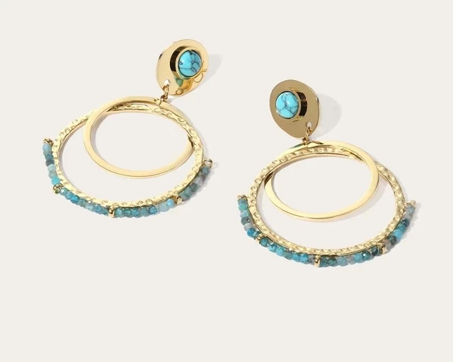 Boucles d'oreilles Turquoises