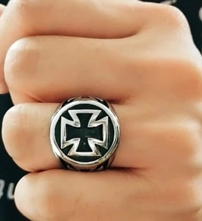 Bague acier  homme