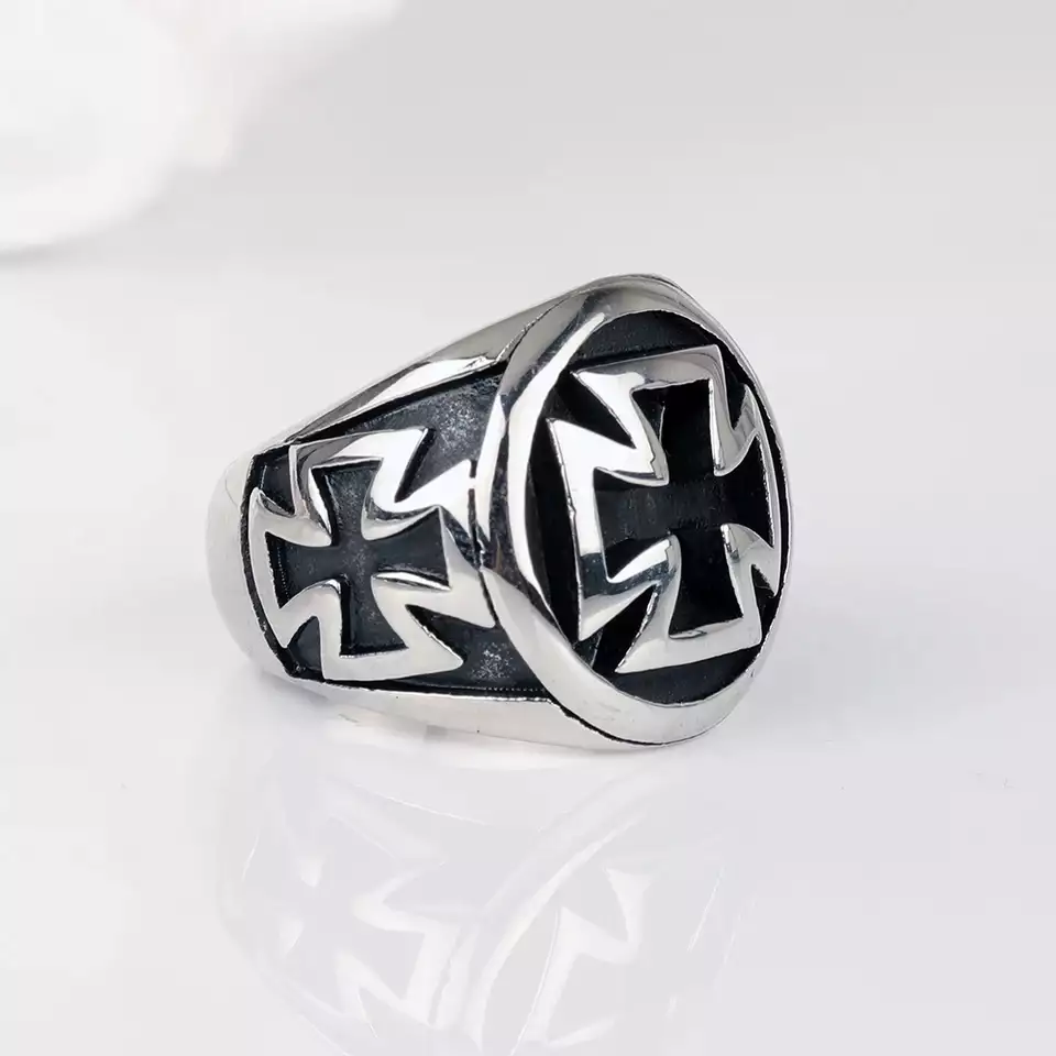 Bague acier  homme